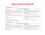 Partner Feature Code List For ACS