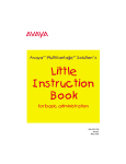 Avaya MultiVantage Little Instruction Book for basic