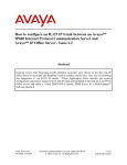 How to configure an H.323 trunk between an Avaya