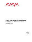 Avaya 1600 Series IP Deskphones Installation and