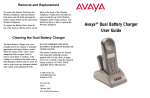 Avaya Dual Battery Charger User Guide