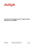 Tutorial for Developing Avaya IP Telephone Web