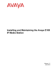 Installing and Maintaining the Avaya E169 IP Media