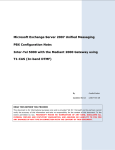 Inter-Tel 5000 Configuration Note