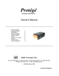 Protege Manual - Audio Concepts, Inc.