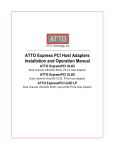 ATTO Express PCI Host Adapters Installation and Operation
