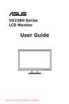 ASUS VH238T User Guide Manual