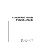 Asanté RJ21B Module Installation Guide