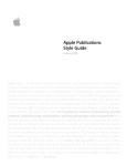 Apple Publications Style Guide