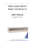 HDMI CLEAN SWITCH Model: CLN-SW-6x1-H USER
