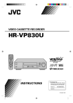 JVC HR-VP830 VHS VCR