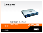 Linksys RV082 10/100 8-Port VPN Router Firewall