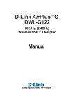 D-Link AirPlus G DWL-G122 802.11g/b Wireless Adapter