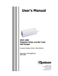 Opticon MCR-1000 Slot Reader
