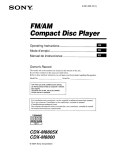 Sony CDX-M8805X CD Player