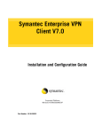 Symantec Enterprise VPN 7.0 for Unix