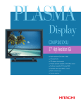 Hitachi CMP307XU 37 in. Plasma Television