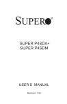 SuperMicro SUPER SDA+ (P4SDA+) Motherboard