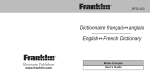 Franklin BFQ-450 Dictionary / Translator