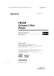 Sony CDX-S2210 CD Player