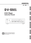 Onkyo DV-S501 DVD Player