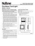 Broan-NuTone N-682LNT Combination Light Fan Exhaust Fan