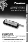 Panasonic KX TGA272 Cordless Expansion Handset (KX