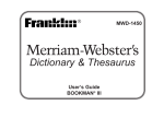 Franklin Merriam Webster MWD