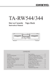 Onkyo TA RW544 Single Dual Cassette Deck