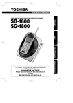 Toshiba SG 1800 Cordless Phone (SG1800)