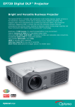 Optoma EP737 - DLP PROJECTOR - 1500 LUMENS *NIC* Multimedia Projector