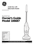 GE Combination 106687 Upright Vacuum
