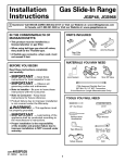 GE Profile JGSP48 Gas Kitchen Range