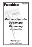 Franklin Merriam-Webster Vestpocket Dictionary