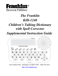 Franklin Merriam Webster KID1240 Dictionary