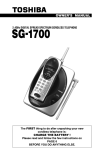 Toshiba SG 1700 Cordless Phone (SG1700)