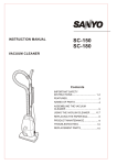 Sanyo Transmax SC-150 Bagged Upright Vacuum