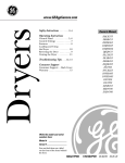 GE DBSR453GBWW Gas Dryer