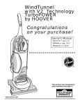 Hoover U8122-900 WindTunnel V2 Bagged Upright Vacuum