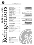 GE CustomStyle GSC22LGRWW 36" 22.7 Cu. Ft. Side-by-Side Refrigerator w/ CustomStyle Configuration, T