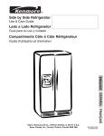 Kenmore 50522 / 50524 Side by Side Refrigerator