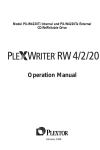 Plextor PlexWriter RW 4/2/20 Burner
