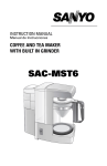 Sanyo SAC-MST6 Coffee Maker