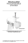 KitchenAid Stand Mixer Fruit/Vegetable Strainer and Food Grinder FVSFGA