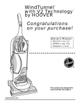 Hoover U8120-900 WindTunnel V2 Bagged Upright Vacuum