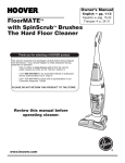 Hoover H3060 FloorMate SpinScrub 800 Upright Wet/Dry Vacuum