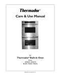 Thermador SC302T Electric Double Oven - User Manual SC272, SC301, SC302, SCD272, SCD302