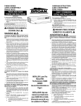Broan-NuTone F404201 / F404202 / F404208 / F404211 / F404222 Kitchen Hood