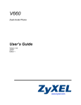 ZyXEL Communications V660 Telephone User Manual