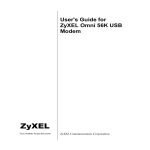ZyXEL Communications 56K Network Card User Manual